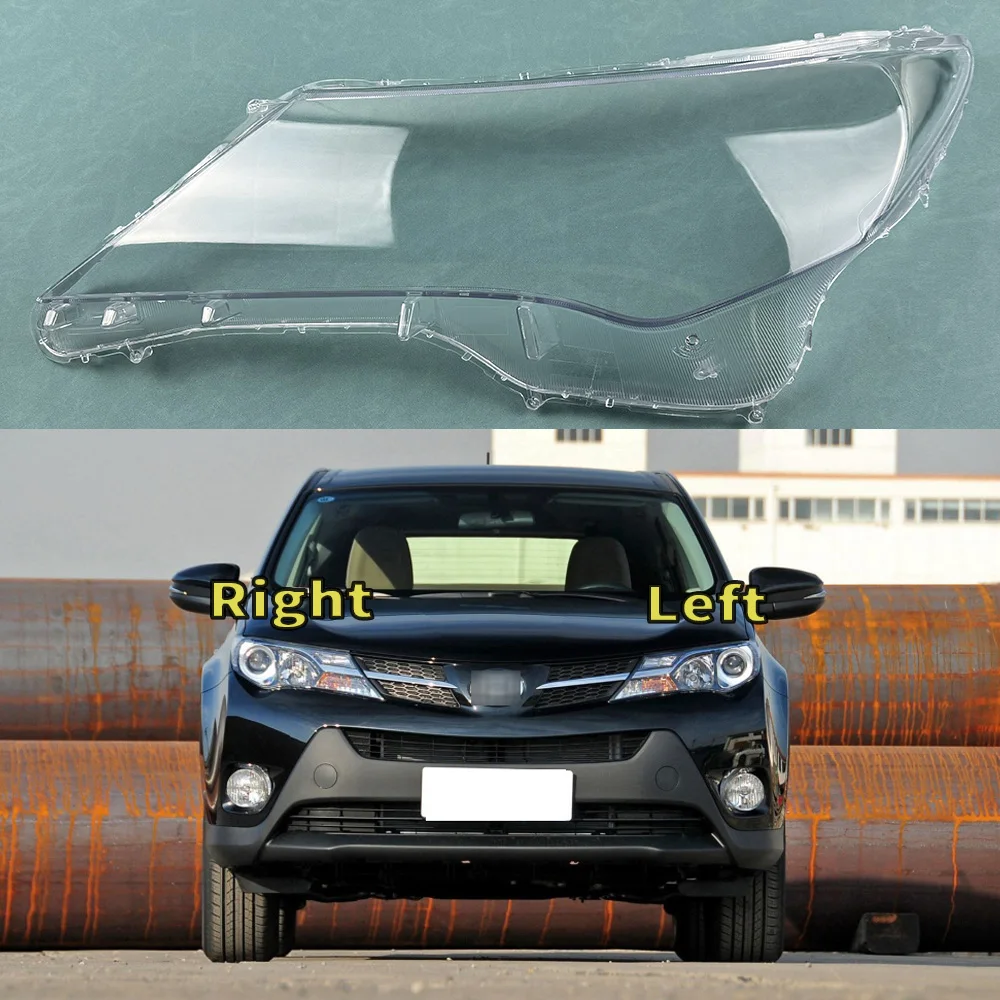 

For Toyota Rav4 2013 2014 2015 Car Front Headlight Cover Auto Headlamp Lampshade Lampcover Head Lamp light glass Lens Shell Caps