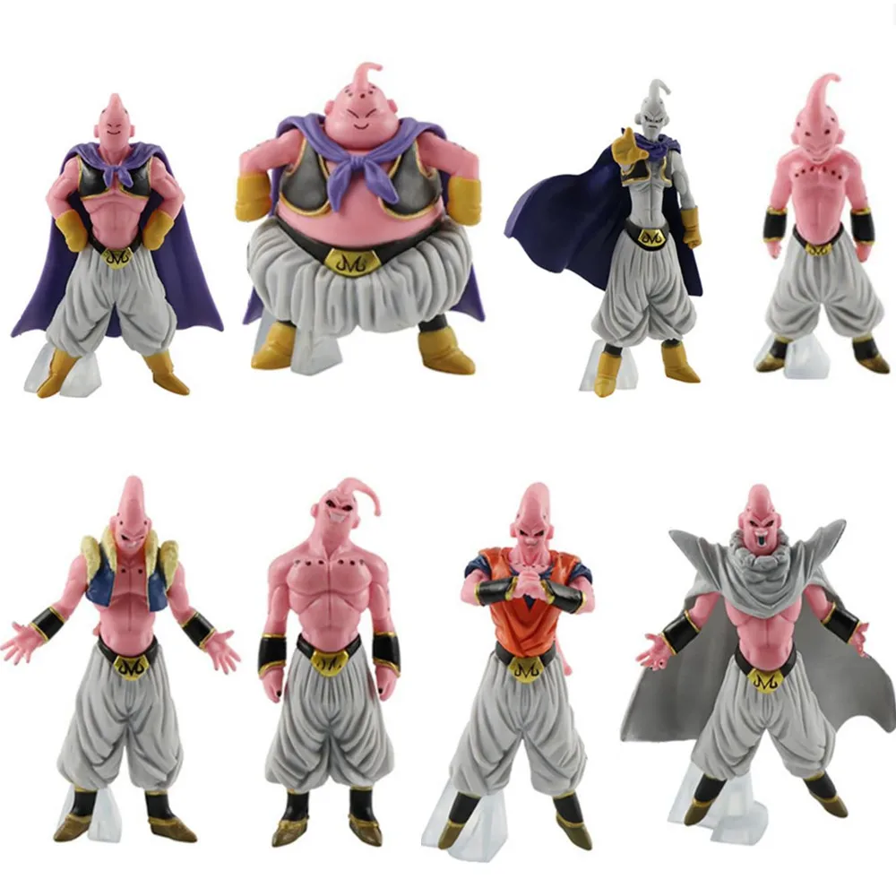 Dragon Ball Z Fat Majin Buu 액션 피규어, 8 가지 진화 형태, 얇은 Evil PVC 모델 컬렉션, 어린이 선물 장난감, 1 PC