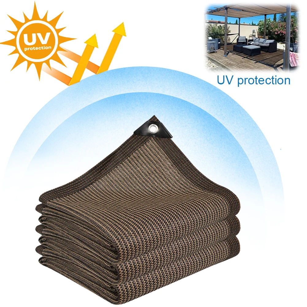 2 x 3 m/3 x 4 m Sonnensegel mit Ösen, HDPE-Sonnenschutznetz, Schattenfalle, Schattennetz für Gewächshaus, Garten, Terrasse, Hinterhof