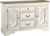 Realyn French Country Distressed Dining Room Buffet or Server, Chipped White 1