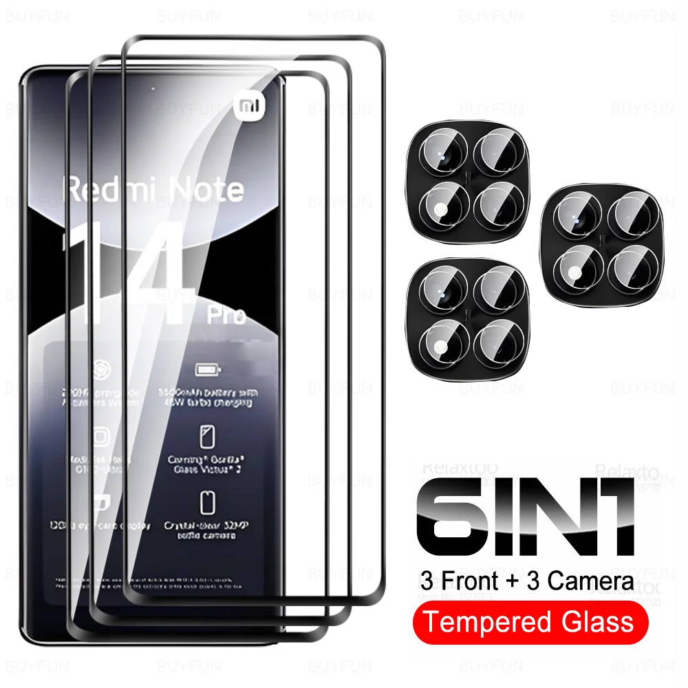 6-in-1 Curved Tempered Glass Screen & Camera Protector
