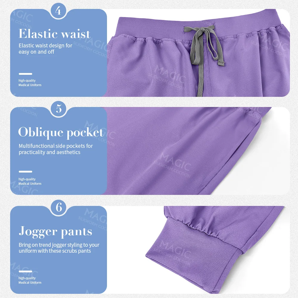 Nursing Scrubs Uniforms Unisex Jogger Set Spandex Medical Hospital Scrubs Uniform Pet Grooming Veterinary Work Clothes medical uniform