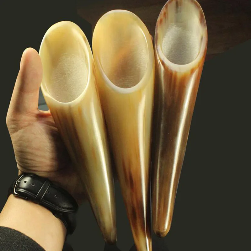 HANRIVER General multifunctional massagers portable natural horn scrapping tube plate horn massage general neck muscle pull rod