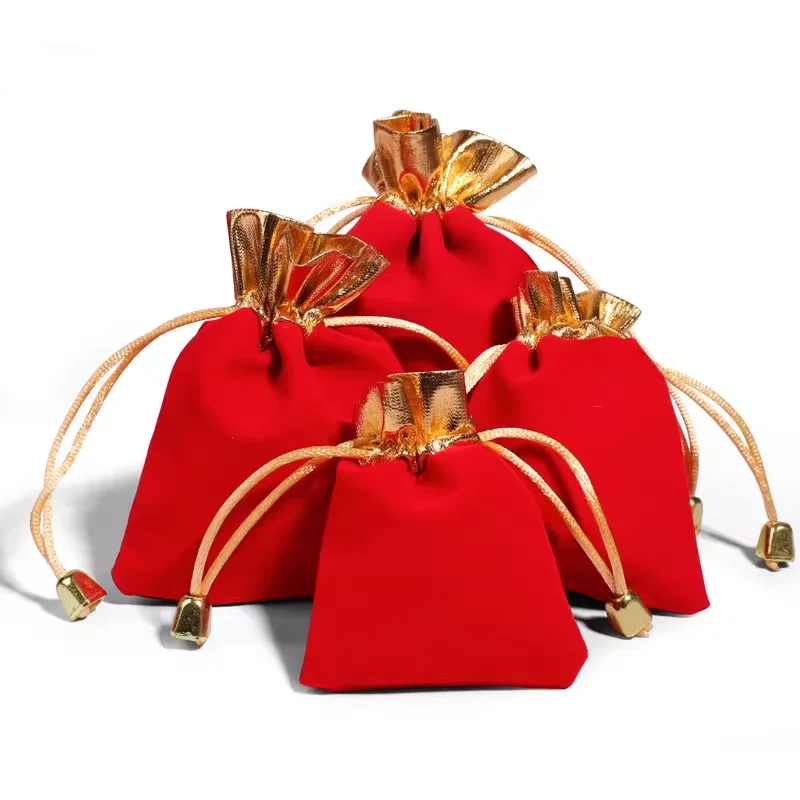 20 New Year gift jewelry packaging bags, lucky bags, jewelry bracelet walnut toy small cloth bags