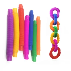 1 pçs fidget pop tubos de brinquedo sensorial para crianças adulto fidget alívio da pressão brinquedos autismo anti estresse plástico estiramento squeeze brinquedo