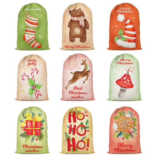 Watercolor Holly Gift Bags