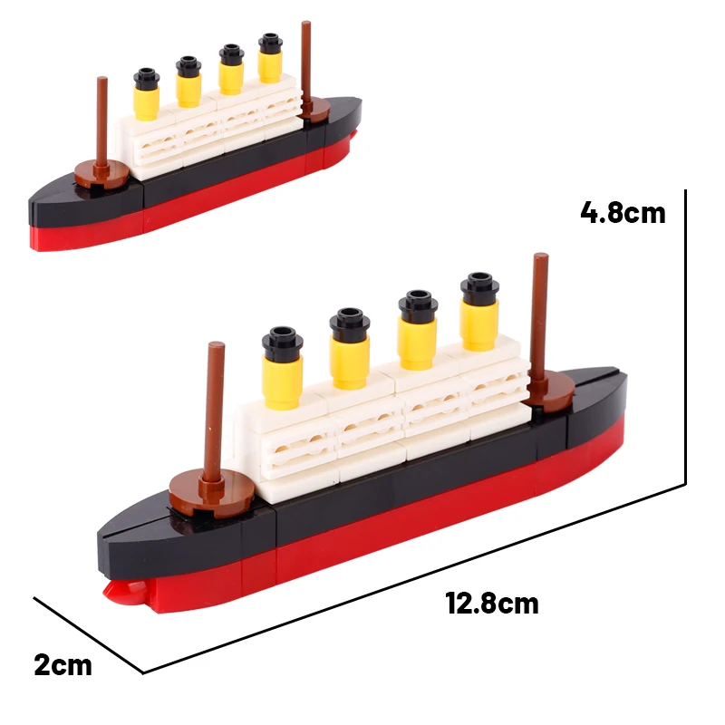 Модель корабля MOC Titanic, строительные блоки, наборы Sank RMS, Круизная лодка, пароход, морская сцена, игрушки «сделай сам», подарок для детей (art.: 3920c634af670) - 3920c634af670