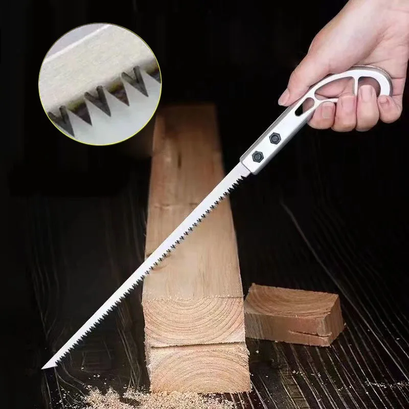 SK5 Steel Outdoor Garden Carpenter Tree Cutting Tree Branch Fast Wallboard Saw Swallow Tail Fine Tooth Manual Saw mini saw hand saw multi purpose saw handheld saw woodworking saw