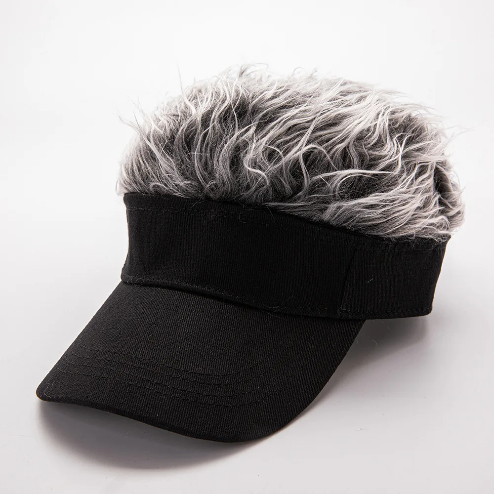 

Wig Hat Spiked Wigs Casual Unisex Sunshade Adjustable Sun Visor 2024 Men Women Baseball Cap With Spiked Hairs