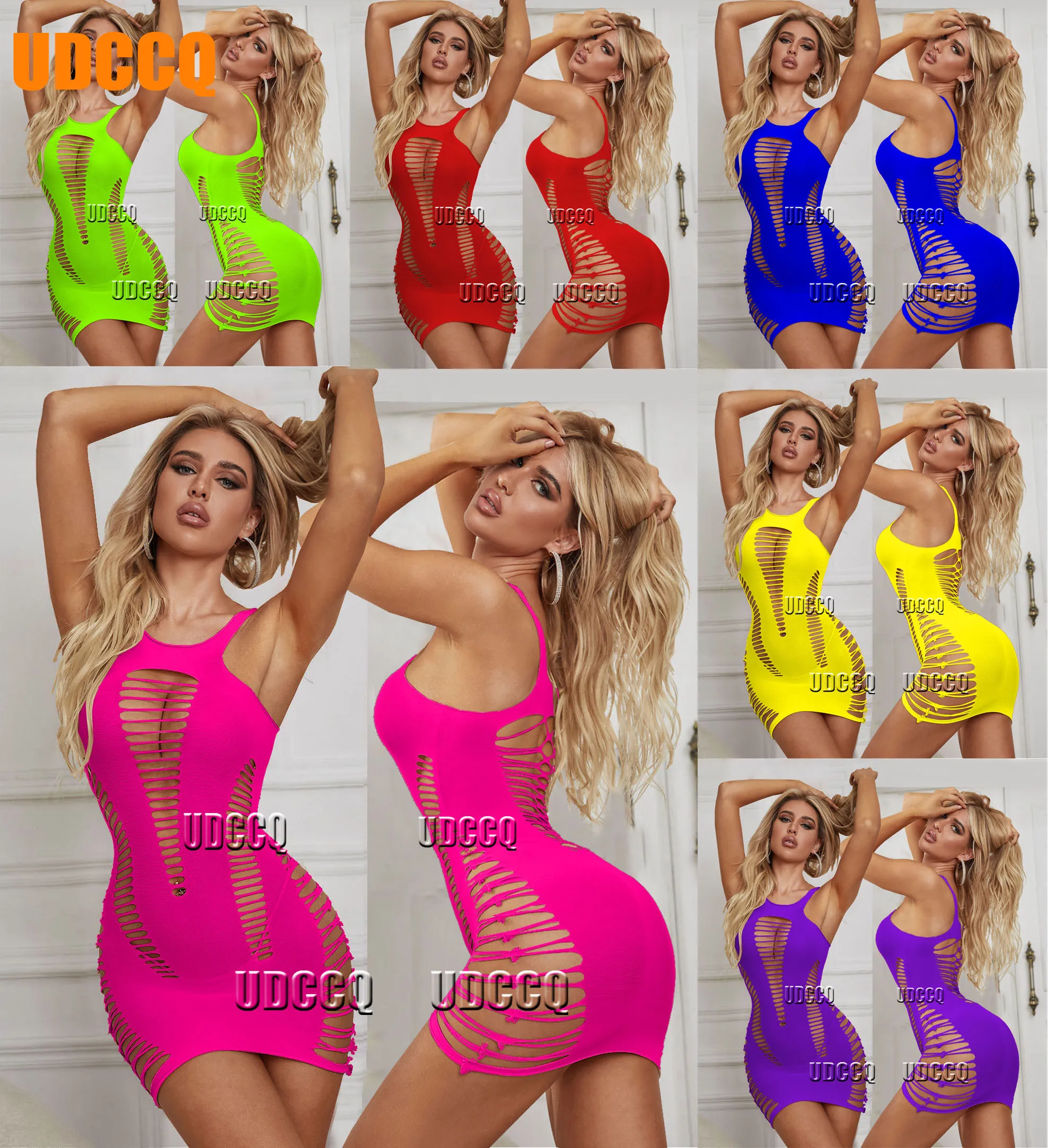 

Sexy Fishnet Lingerie Babydoll baby doll dress perforate Underwear Chemises Teddies Body stocking costumes dress Negligees 8869