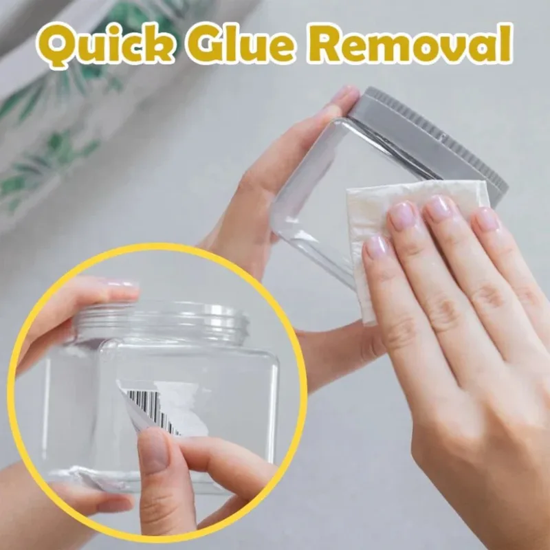 Adhesive remover wet wipes for floor, glass, ceramic, plastic, metal cleaner: glue double-sided tape, marker, label glue, sponge