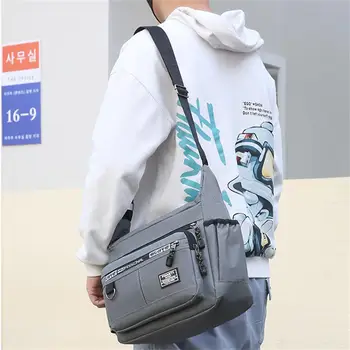 2023 Men's Messenger Bag Crossbody Shoulder Bags Men Small Sling Pack For Work Business Waterproof Oxford Packs Satchel Purse - Image 2
