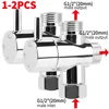 1-2PCS Diversion Valve Tap Anti-scratch Faucet T Adapter Corrosion Resistant Shower Head Diverter Valve Bathroom Accessories 1