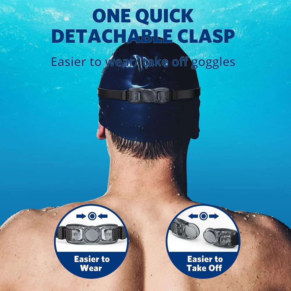 Professional Swimming Goggles Swim Glasses Anti-Fog Clear Vision Waterproof Quick Adjustable With earplug nose clip Eyewear swimming goggles