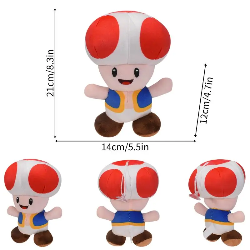 thumbnail image 1 of Kawaii Mario Bros Ice Fire Flower Anime Figure Soft Plush Toy Cute Koopa Troopa Boo Red Toad Peluche Dolls Gift, 1 of 5