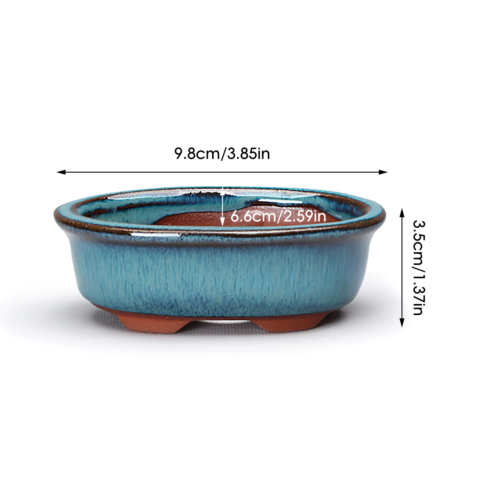 Ceramic Flower Pot Gardening Pots Growth Planter Tabletop Vase Windowsills Home Gardens and Patios Decor Flowerpot - 6