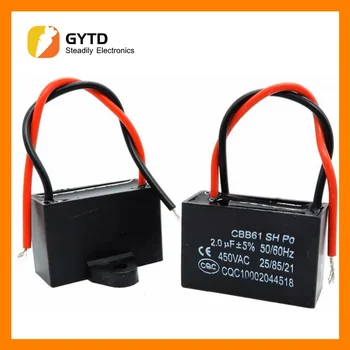 시작 커패시터, CBB61, 450V 1/1 2/1.5/1.8/2/2.5/3/3.5/4/4. UF 팬 천장 모터 런 커패시터 CBB, 5, 5, 6, 7, 8, 10, 12, 15, 16, 18, 20, 25UF