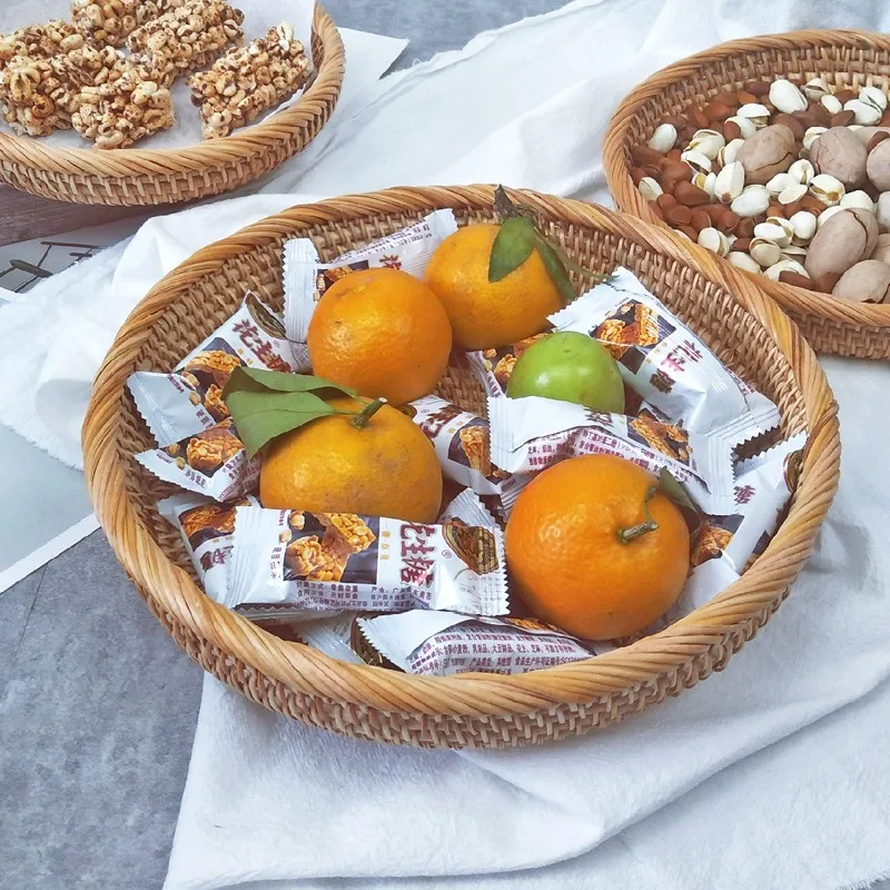 cesta de armazenamento de rattan cesta de cesta de cesta de pão cesta de pão cozido no bandeja de armazenamento doméstico