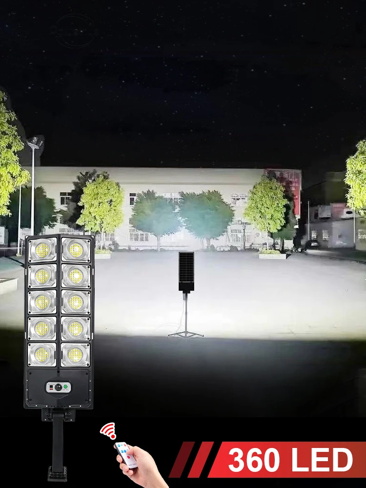Description Picture 2 of item900000LM Solar LED Lights 5000W Powerful Outdoor Solar Lamp 3 Modes With Motion Sensor Wall Light Street Light Garden Light