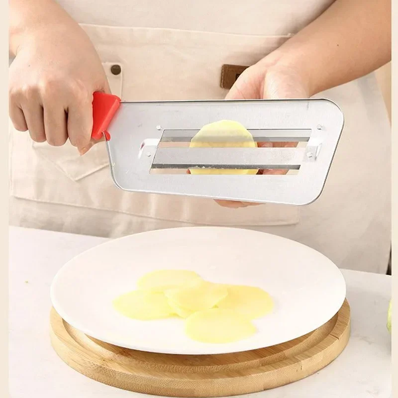 1/4Pcs Cabbage Kitchen Knife kitchen knife vegetable slicer vegetable cutter Stainless Steel Dual Blades Kitchen Vegetable Potato Carrot Knife Multifunction Household Gadgets