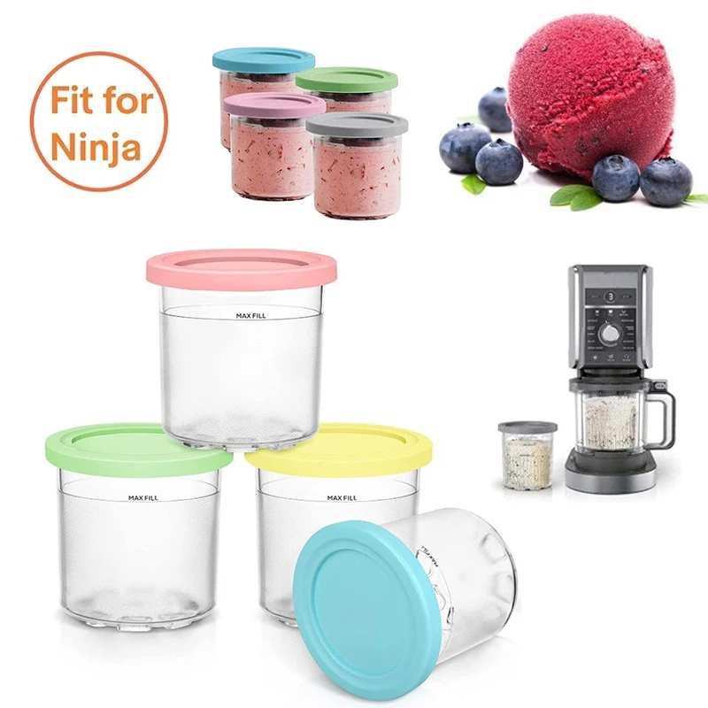 Ice Cream Pints Cup For Creamie Ice Cream Maker Cups Reusable Can Store Ice Cream Pints Containers With Sealing