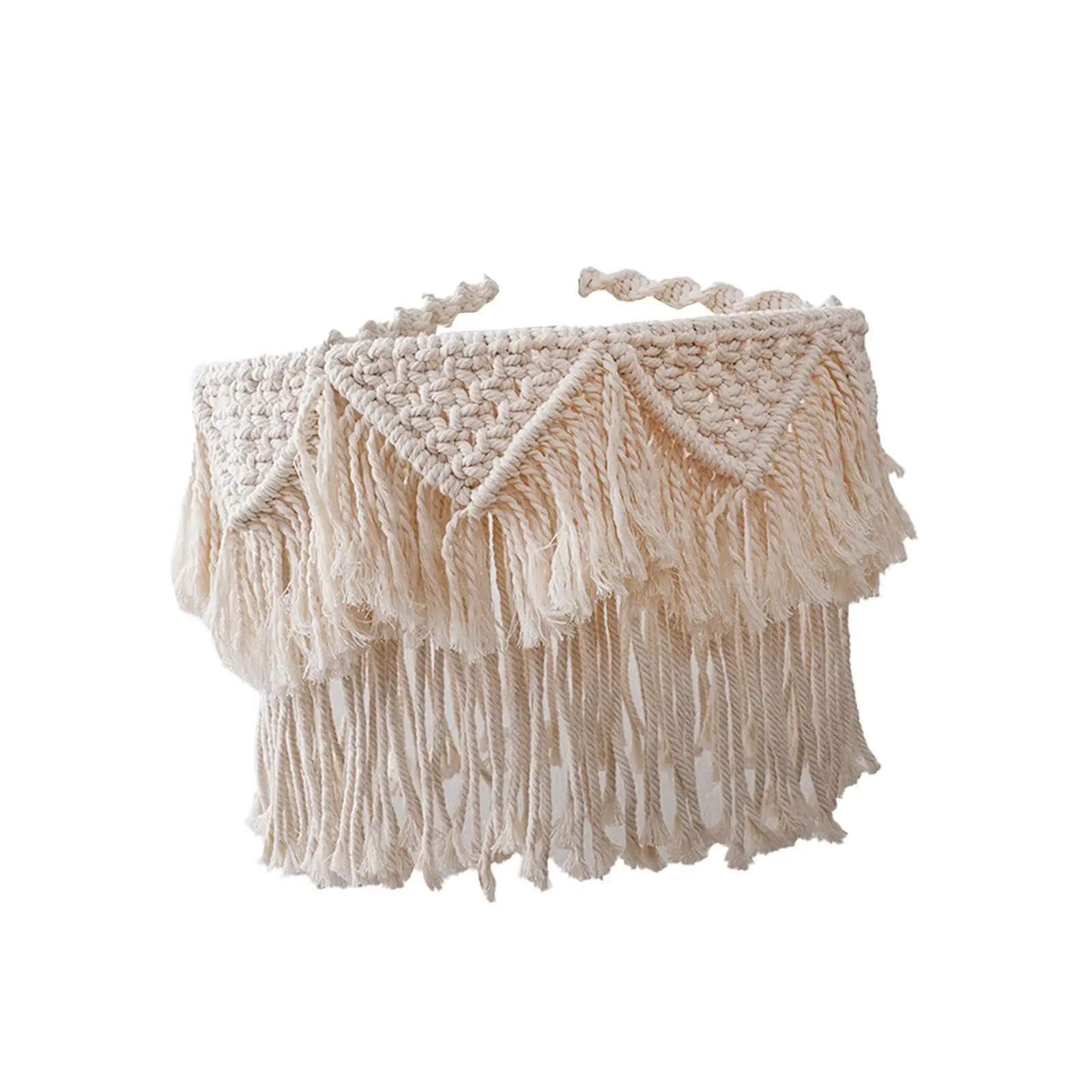 Macrame Lamp Shade Handmade Woven Hanging Lampshade for Wedding Party Home