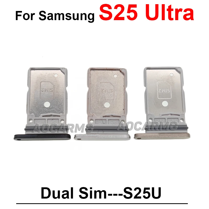삼성 갤럭시 S25U S25 울트라 Sim 트레이 홀더 소켓 슬롯 수리 교체 부품에 대한 Sim 카드