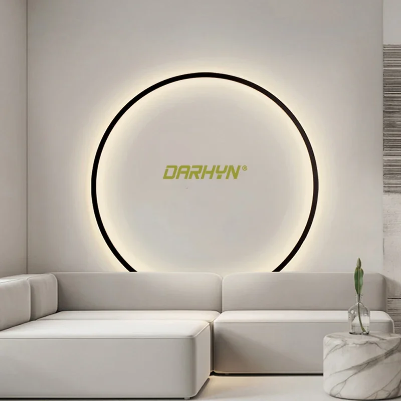 

Modern LED Wall Lamp Home Designer Decor Simple Ring Round Nordic Lustres Living Room Bedroom Holiday wall Sconce Lighting