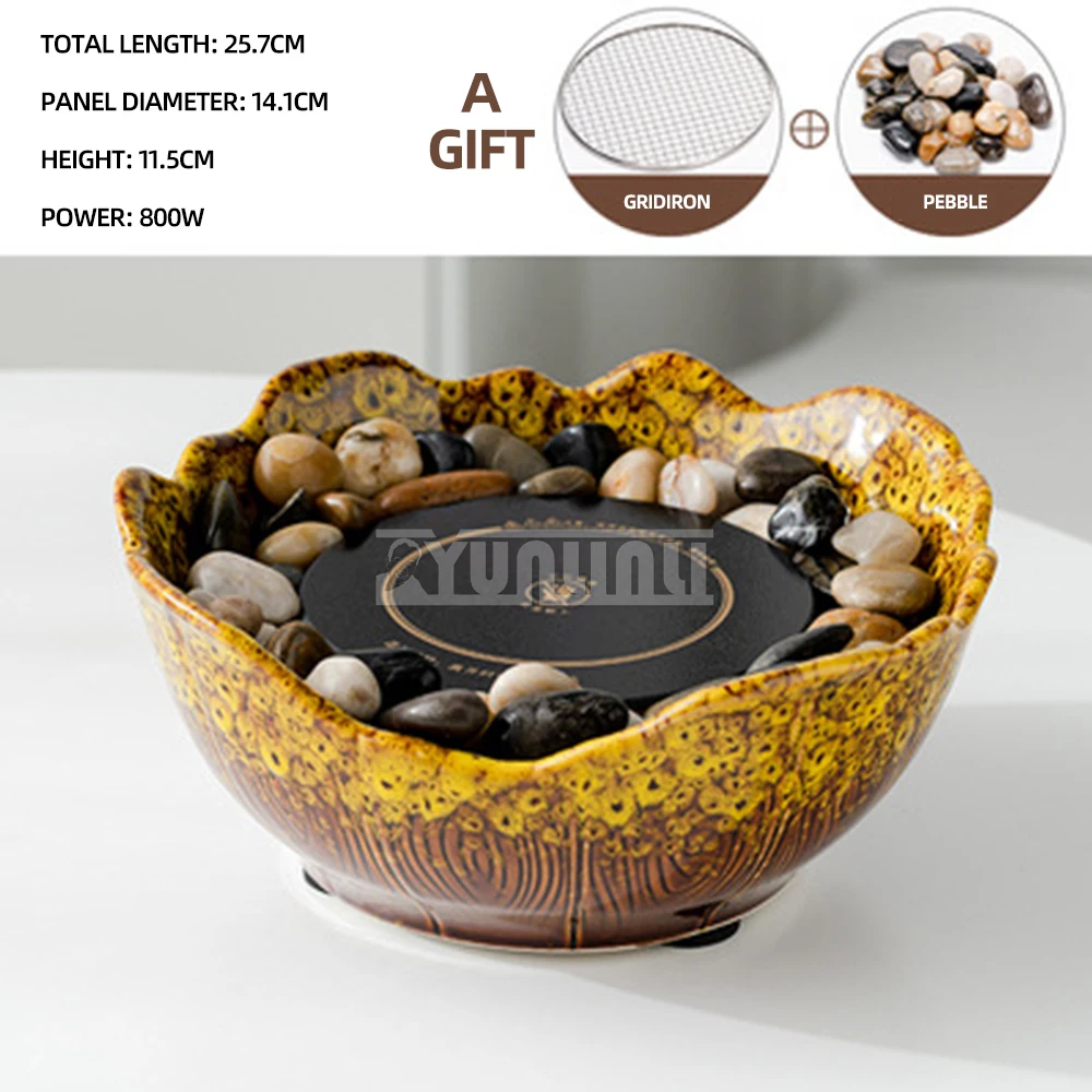 Electric Ceramic Stove Household Tea Cooker Electric Ceramic Furnace Imitation Of Ancient Old Rock Clay Electric Pottery Stove 6