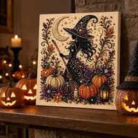Halloween Pearl Art DIY Kit Cute Ghost Pumpkin Diamond Painting Pearl Bead Embroidery Handmade Gift Room Decor Craft 6