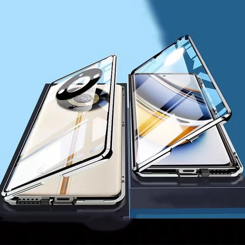 

Прозрачный Магнитный защитный чехол с защитой от падения для Realme 11 Pro +