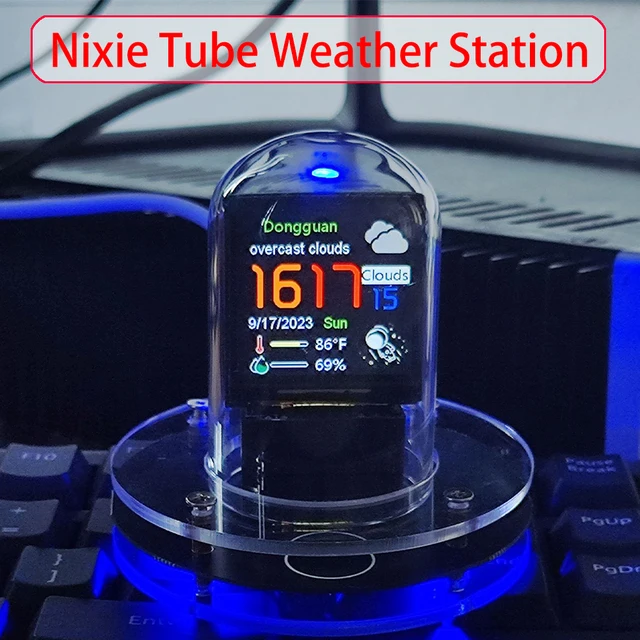 Nixie Tube Clock Smart Wifi Glow Diy Tube Clocks Cyberpunk Style Digital Table Clock Visual Display Changeable Automatic Update 1