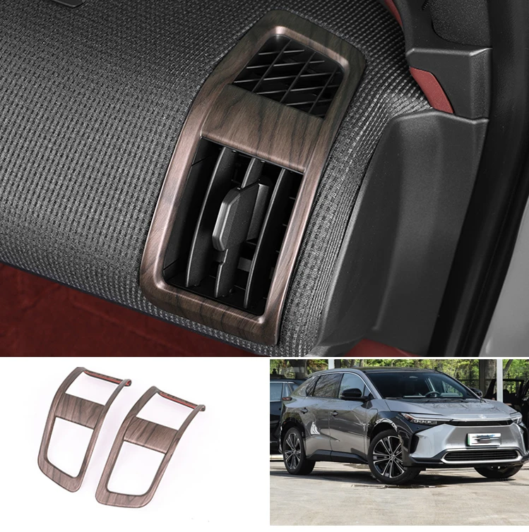 

Для Toyota BZ4X EA10 2022 2023 аксессуары для интерьера ABS Автомобильная Передняя боковая Верхняя Рамка для выхода переменного тока Крышка Кондиционера отделка