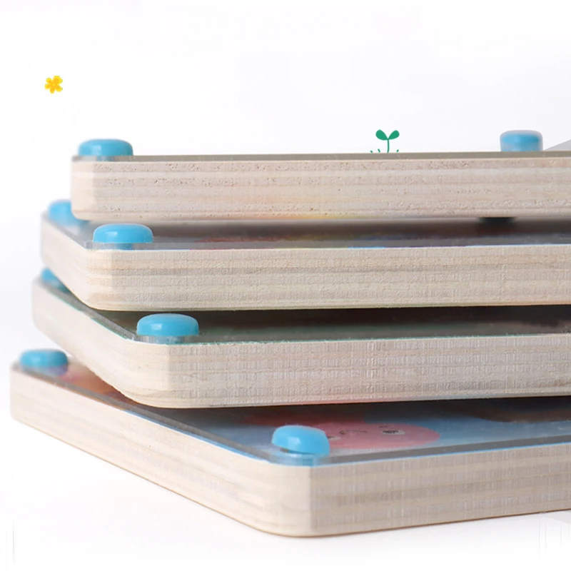 Wooden Magnetic Maze,Train Animals Shape Labyrinth Toys, Early Educational Toys, Magnetic Pen Driving Beads Interactive Game 5