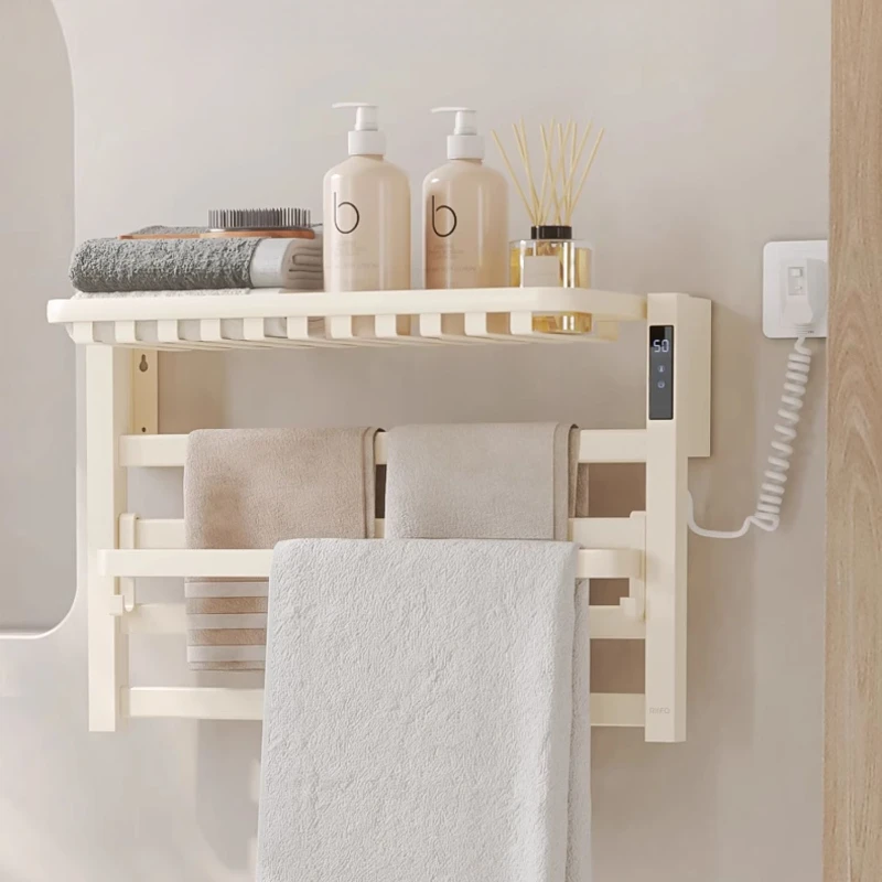 ชั้นวางผ้าขนหนูไฟฟ้าเครื่องทําความร้อนอัจฉริยะแห้งห้องน้ําในครัวเรือนไม่มีเจาะห้องน้ําชั้นวาง Toalheiro Eletrico เครื่องใช้ในบ้าน 1