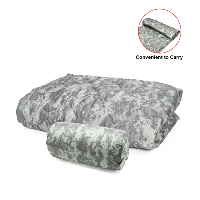 Military Army Camping Blanket Tactical Woobie Blanket Poncho Liner Lightweight Multifunctional All Weather Blankets Camping Gear 5