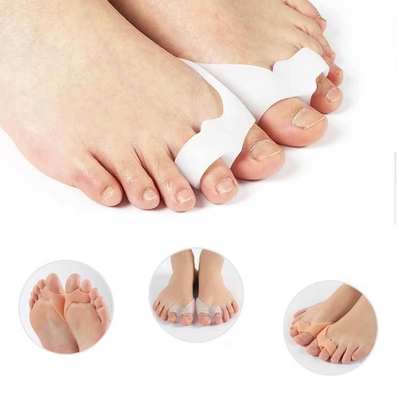 16pairs Gel Silicone Overlapping Toe Separators Foot Care Tools Pain Relief Hallux Valgus Hammer