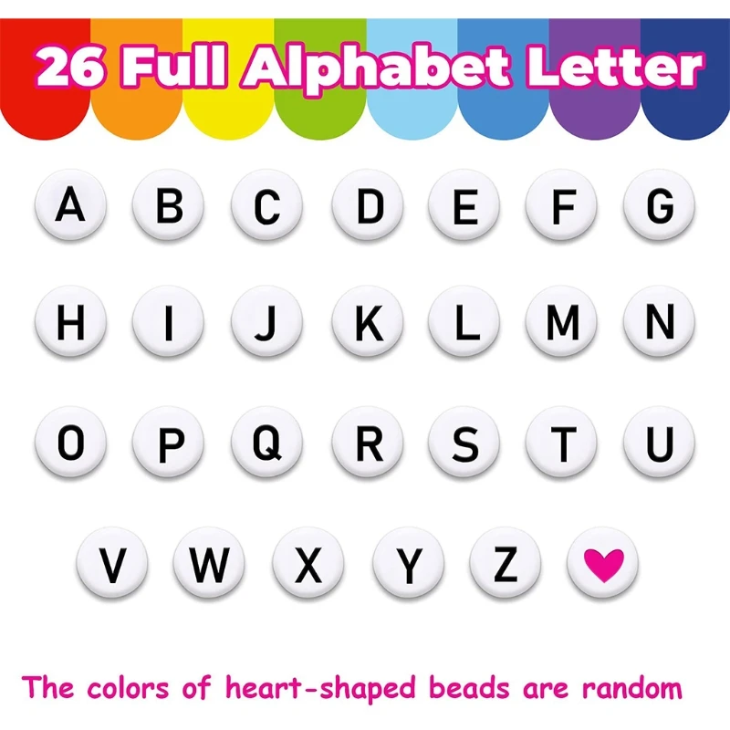 A-Z Acrylic Letter Beads DIY Bracelet Jewellery Making Accessories