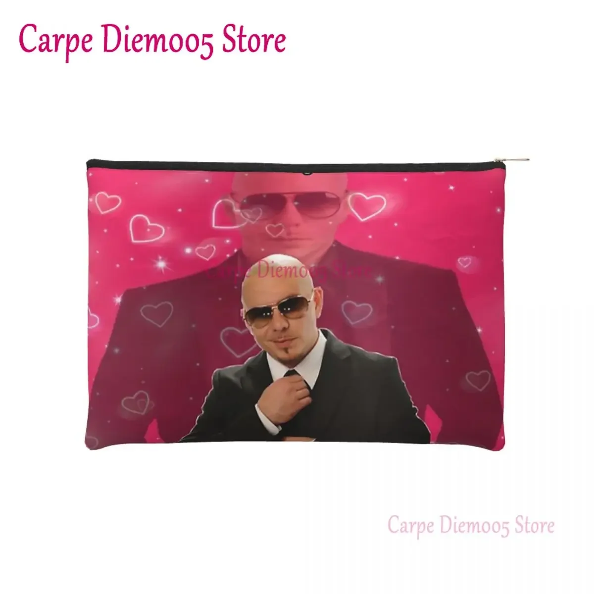 

Mr. World Rapper Pitbull Says Travel Cosmetic Bag To Live Laugh Love Makeup Toiletry Organizer Lady Beauty Storage Dopp Kit