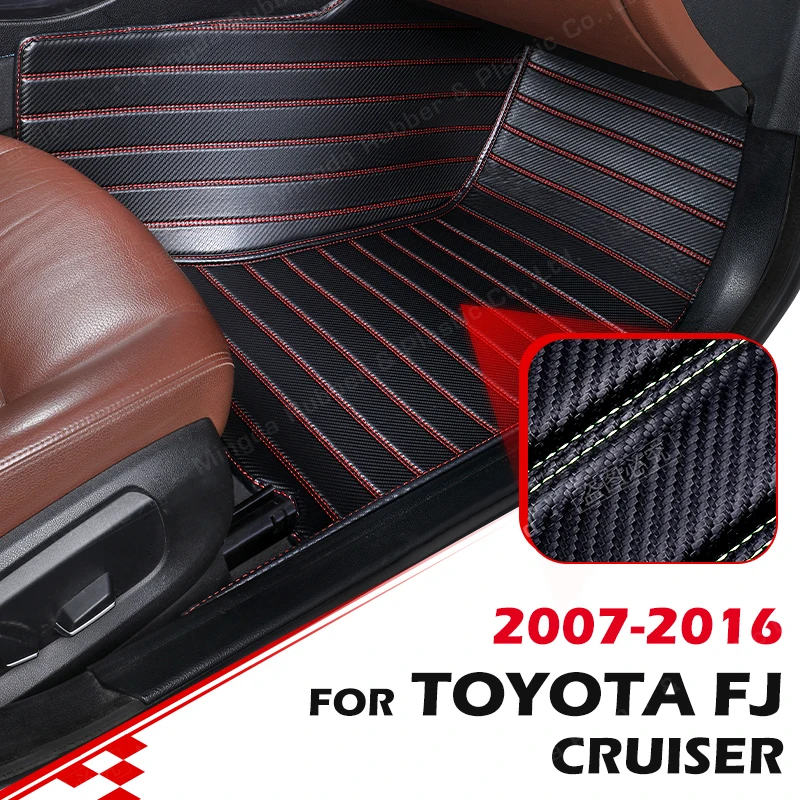 

Custom Carbon Fibre Floor Mats For Toyota FJ Cruiser 2007-2016 08 09 10 11 12 13 14 15 16 Foot Carpet Auto Interior Accessories