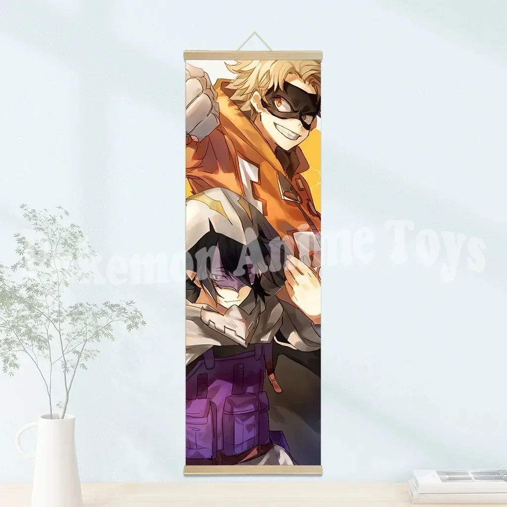 My Hero Academia Retro-Style HD Wall Art Hanging Scroll