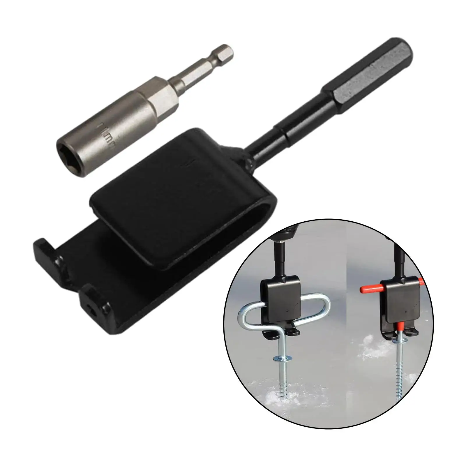 IceAnchorDrillAdapterwithSleeveQuicklyScrewNailsSturdyIce