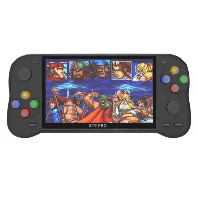 X19 Pro Retro Handheld Video Game Console 5.1-inch TFT Screen Built-in 6800+Classic Games Dual Joystick Portable Game Players 