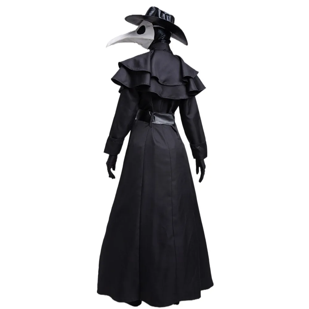 Carnevale Halloween Coppie nere Dottore della peste Costume cosplay per  adulti Medioevo Infermiera di guerra Becco di uccello Tutina Mago Vestire -  AliExpress, image size:1000x1000
