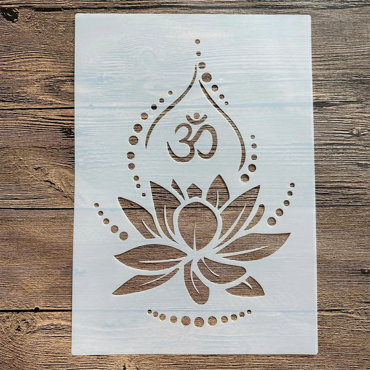 

A4 29*21cm DIY mandala mold for painting stencils stamped photo album embossed paper card on wood fabric wall Lotus Buddha Faith