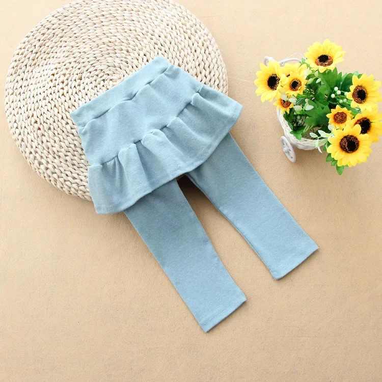 Autumn and Winter Girls Leggings Baby Kids Cotton Skirt Trousers Children Matching Clothes Ruffle Pants
