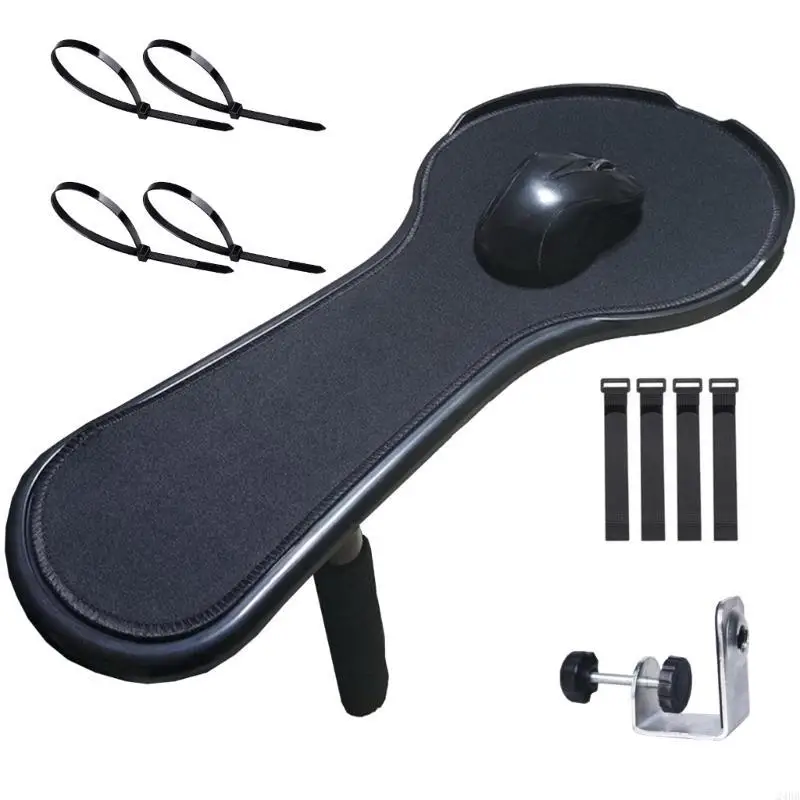 Computer Chair Mounted Mouse Pad Platform Ergonomic Wrist Support Tray thumbnail 2
