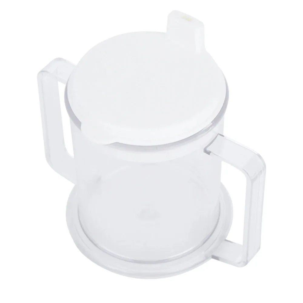 

Double Handle Mug Lightweight Water Drinking Cup Spill-proof Sippy Cup for Children Elderly