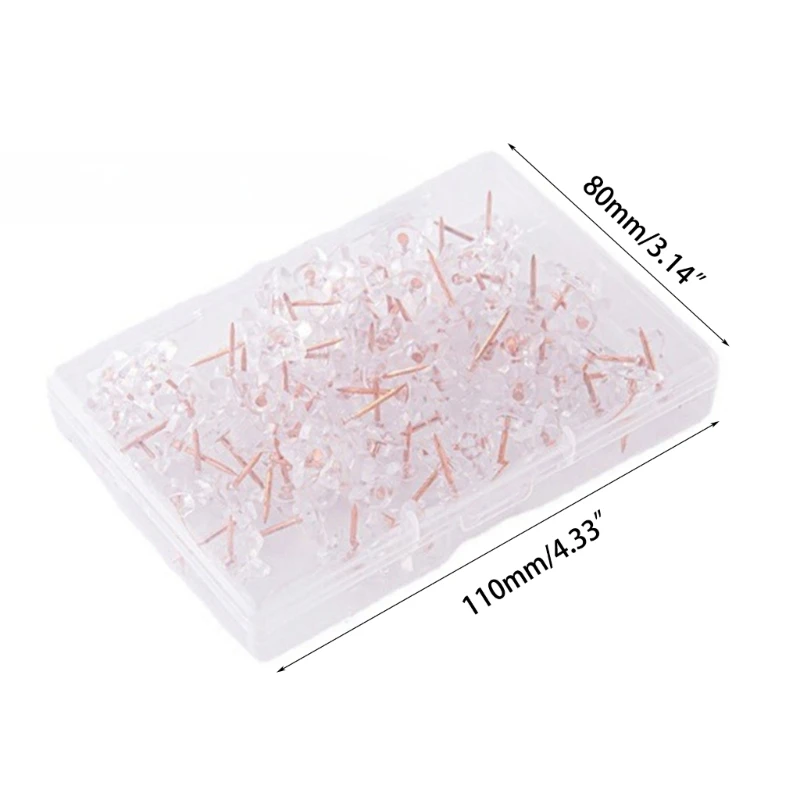 100Pcs 바느질 핀 바느질 프로젝트에 대 한 투명 한 긴 직선 핀 DIY 쥬얼리 공예, 투명 압정 지도 핀 Dropship
