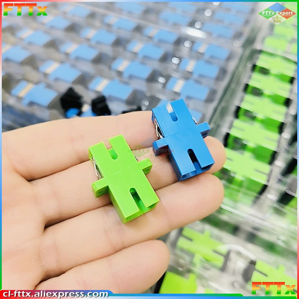 50/100/200pcs SC Fiber Optic Connector Adapter SC / UPC SM Flange Singlemode Simplex SC-SC APC Coupler Wholesale to Brazil